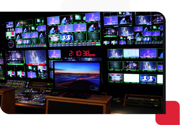 The broadcast monitoring system offers several broadcast sources to avoid any loses