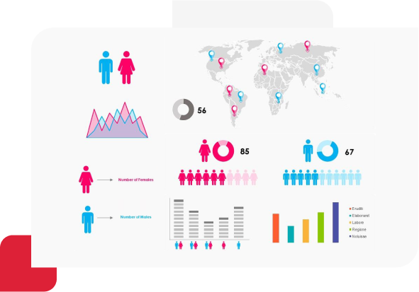 Demographic Analysis Services Thorough demographic analysis showing target audience preference, age groups, gender distribution, audience interests, and audience professions for Marketing Managers and PR managers to use in media campaigns