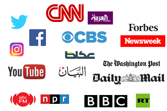 What media monitoring services we offer? Media monitoring for newspapers, magazines, News Websites, Social Media, TV, and Radio. Spica covers media monitoring sources from all over the world, including Saudi Arabia, United Arab Emirates, Qatar, United States, United Kingdom, Canada, France, Italy, China, Egypt and any other country in the world